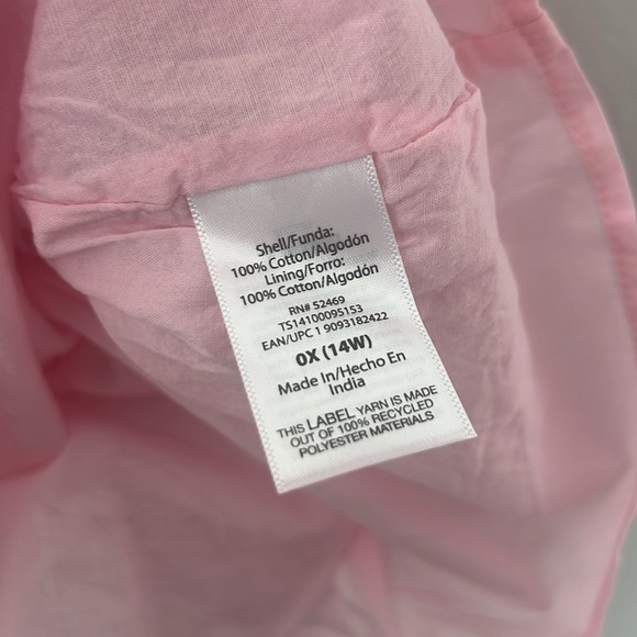 Women's Terra & Sky Pink Plaid Dress - OX 14W - Picture 6 of 8